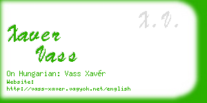 xaver vass business card